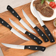 8-Piece 4.5-Inch Steak Knife Set, Carbon Steel Double Bevel, With Eco-Friendly POM Handles And Gift Box - Primary color by China Dropship