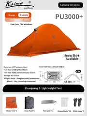 Mead's Supply & Equipment Outfitters limited Tents Ultralight Hiking Tent — 1–2 Person Camping Shelter Ultralight Hiking Tent — 1–2 Person Camping Shelter