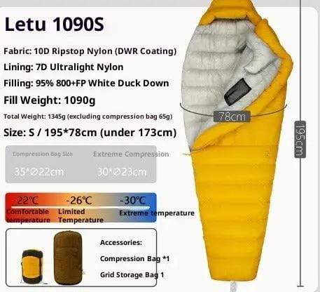 Mead's Supply & Equipment Outfitters limited Sleeping Bags Ultralight Down Sleeping Bag for Camping & Hiking Ultralight Down Sleeping Bag for Camping & Hiking