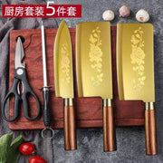 Gold Kitchen Household Alloy Bone Cutting Slice Knife Set Titanium Bone Cutting Knife by China Dropship
