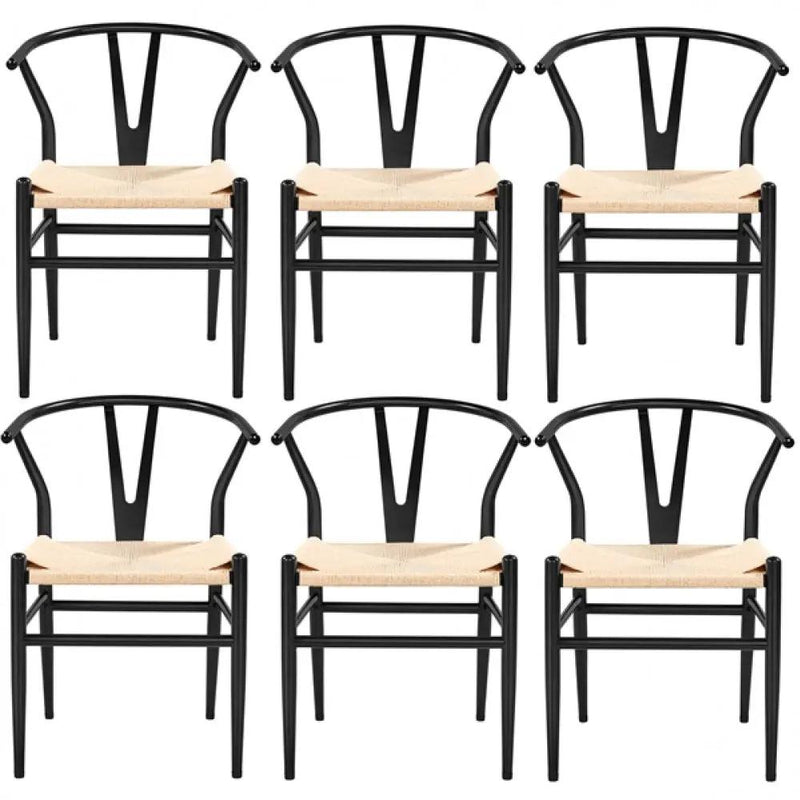 6pcs Weave Dining Chairs by Yaheetech