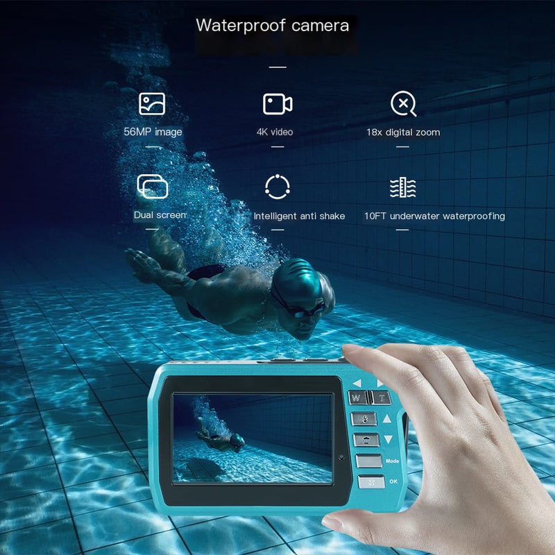 4K Digital Underwater Camera With Dual LCD Screens And 56MP Photo by Action Outdoors Limited