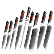 67 Layers Damascus Steel Kitchen Knife Kit DSR127 Sharpening Steel by China Dropship