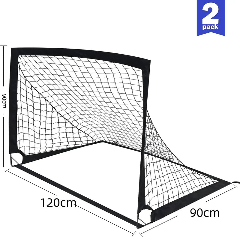 2PCS Portable Kid Soccer Football Goals Pop Up Soccer Goals by salelink.co.nz
