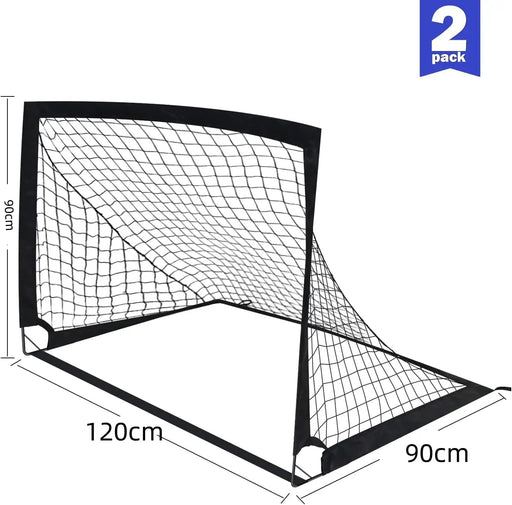 2PCS Portable Kid Soccer Football Goals Pop Up Soccer Goals by salelink.co.nz