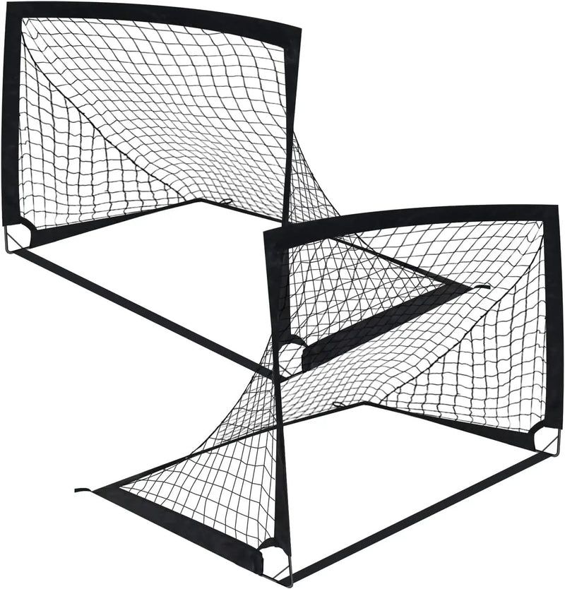 2PCS Portable Kid Soccer Football Goals Pop Up Soccer Goals by salelink.co.nz