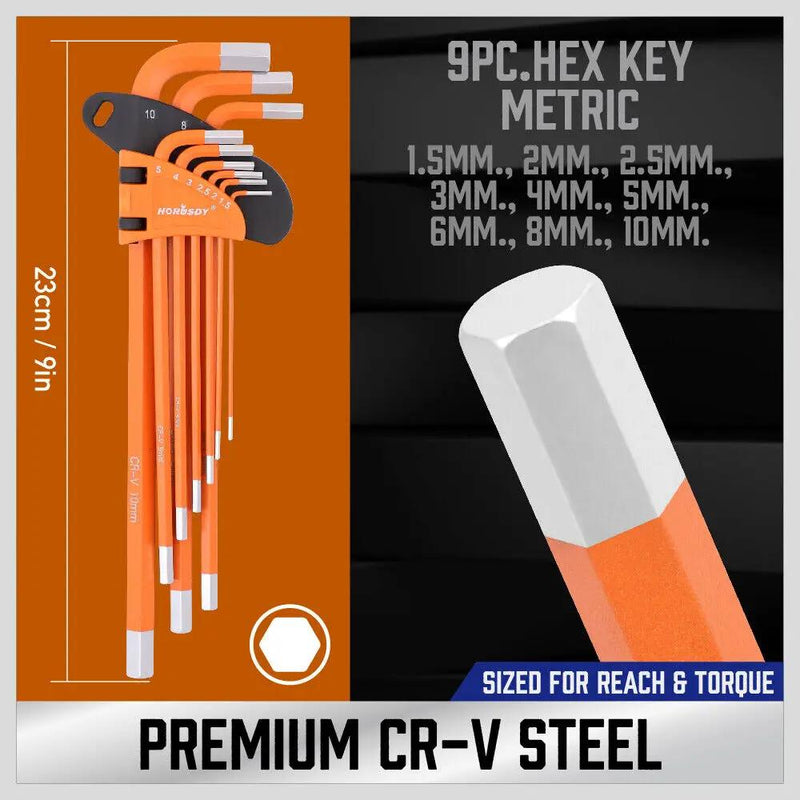 37Pc Hex & Torx Key Set Extra Long Allen Wrench Ball End Tamper Proof Metric/SAE by salelink.co.nz