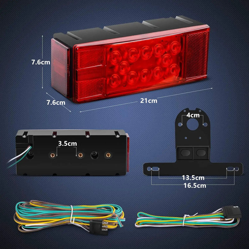 2PCS 12V Trailer Tail Lights by salelink.co.nz