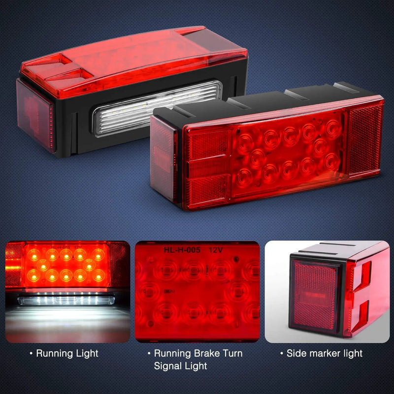 2PCS 12V Trailer Tail Lights by salelink.co.nz