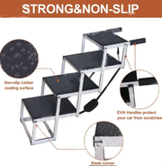 Adjustable Aluminum Dog Stairs Dog Ramp Pet Ladder by salelink.co.nz