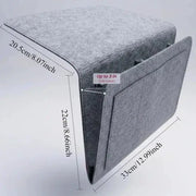 Habicare Felt Bedside Hanging Storage Pocket for Remotes, Phones & Books Felt Bedside Hanging Storage Pocket for Remotes, Phones & Books