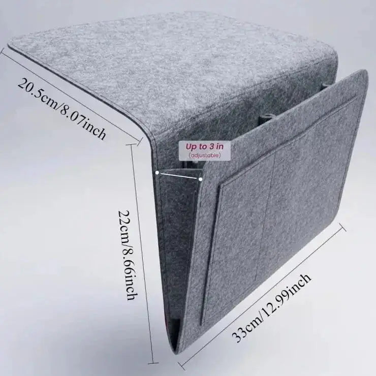 Habicare Felt Bedside Hanging Storage Pocket for Remotes, Phones & Books Felt Bedside Hanging Storage Pocket for Remotes, Phones & Books