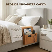 Habicare Felt Bedside Hanging Storage Pocket for Remotes, Phones & Books Felt Bedside Hanging Storage Pocket for Remotes, Phones & Books