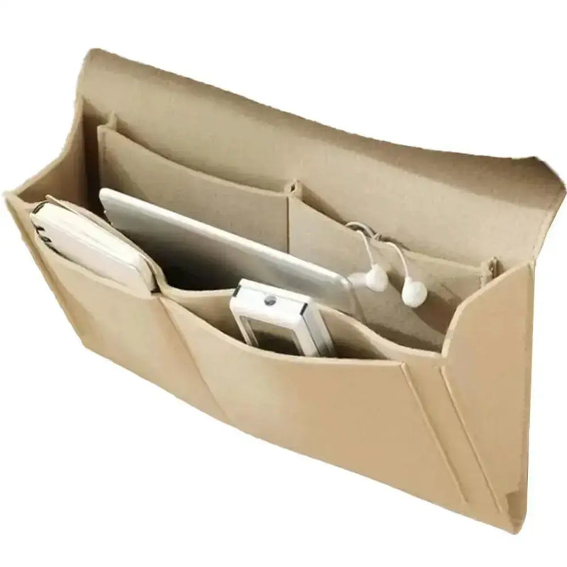 Habicare Felt Bedside Storage Bag with Hanging Pockets Felt Bedside Storage Bag with Hanging Pockets