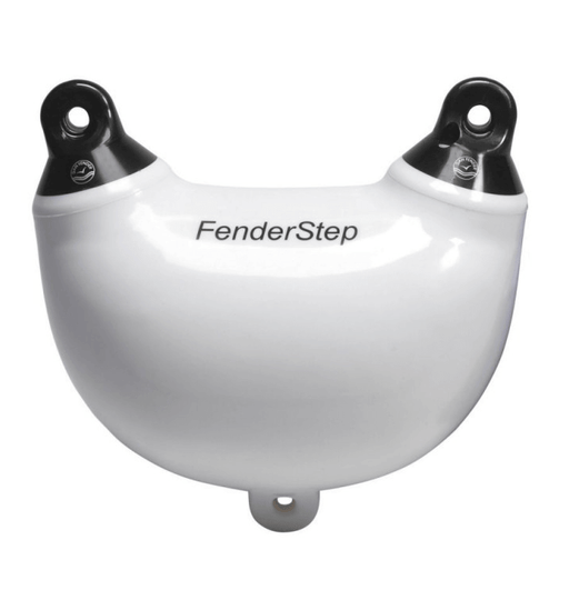 Fender Step - original patented PVC boarding step for hull protection and convenient boarding.
