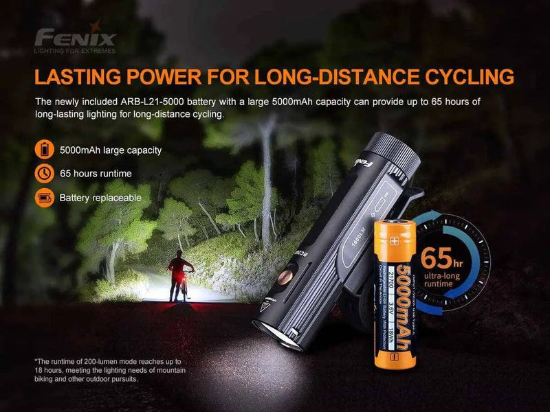 Fitness New Zealand Fenix BC26R Rechargeable Bike Light 1600 Lumen Front Headlamp Fenix BC26R Rechargeable Bike Light 1600 Lumens