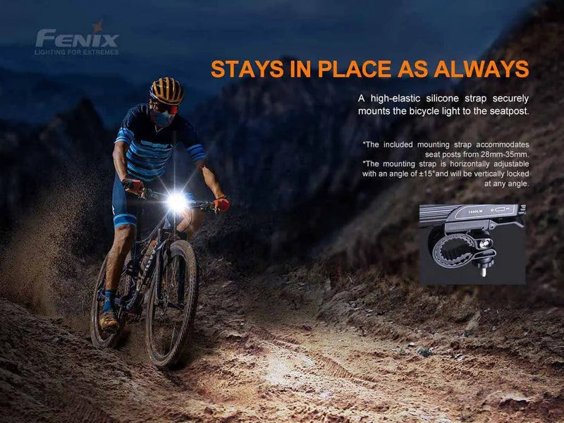 Fitness New Zealand Fenix BC26R Rechargeable Bike Light 1600 Lumen Front Headlamp Fenix BC26R Rechargeable Bike Light 1600 Lumens
