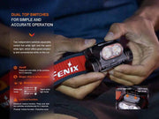 Fitness New Zealand Fenix HM65R-T V2 Purple Rechargeable Headlamp with SPORT Fit Headband Fenix HM65R T V2 Purple Rechargeable Headlamp