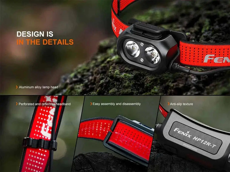 Fitness New Zealand Fenix HP12RT Headlamp 1300 Lumens Rechargeable LED Light Fenix HP12RT Headlamp 1300 Lumens Rechargeable