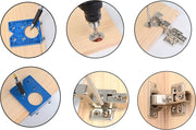 35mm Door Hinge Hole Saw Cutter Concealed Hinge Jig with Forstner Bits Positioner by salelink.co.nz