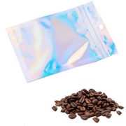 50pcs 18 x 26cm Holographic Ziplock Mylar Bags Aluminum Foil Resealable Valve Zipper Pouch by salelink.co.nz