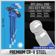 37Pc Hex & Torx Key Set Extra Long Allen Wrench Ball End Tamper Proof Metric/SAE by salelink.co.nz