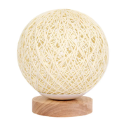20cm Wooden Rattan LED Table Desk Bedside Night Light Lamp by salelink.co.nz