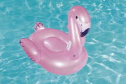 Bestway 1.27x1.27m Flamingo Inflatable Rider Water Ride On Pool Float by salelink.co.nz