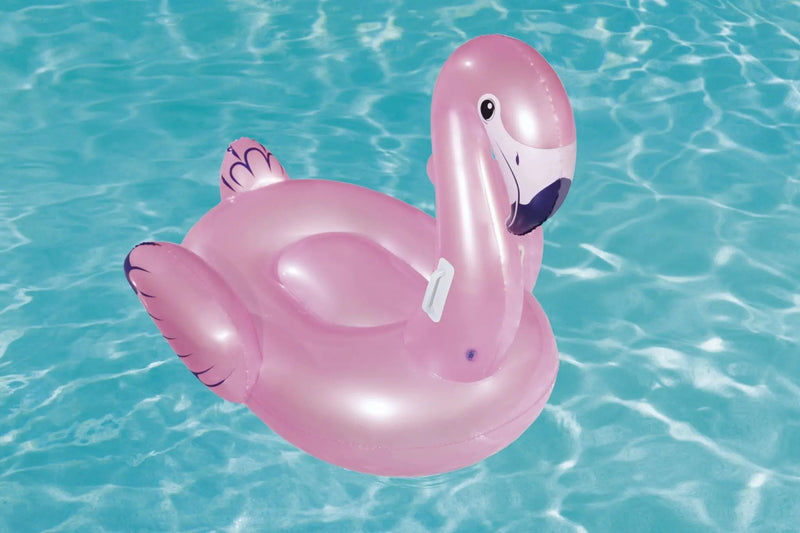 Bestway 1.27x1.27m Flamingo Inflatable Rider Water Ride On Pool Float by salelink.co.nz