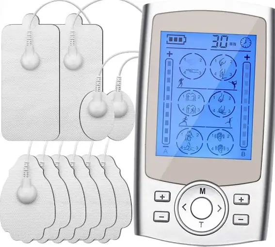 TENS Machine with 24 Massage Modes & 10 Pads by salelink.co.nz