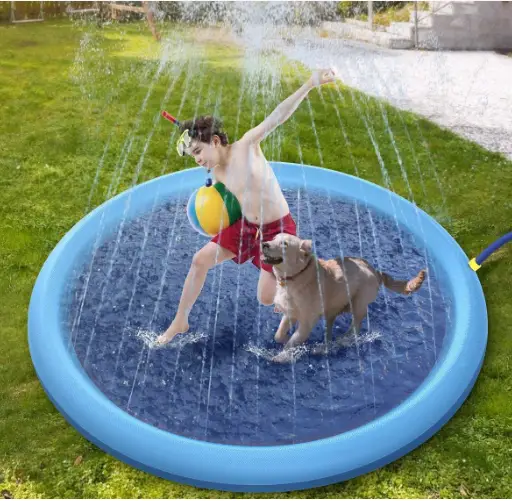 Sprinkler Inflatable Outdoor Pet Kids Splash Pad 150cm by salelink.co.nz