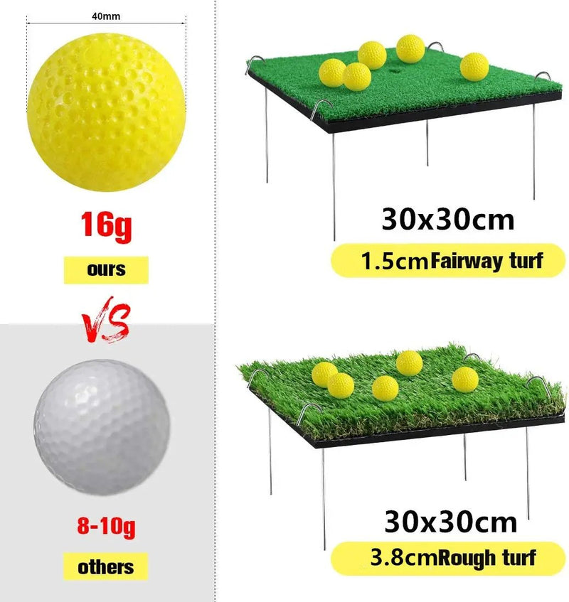 Golf Practice Net Hitting Net Golf Chipping Net Kit - Net + Balls + Mats by salelink.co.nz