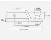 Trailer Hitch Mount with 2-Inch Ball by salelink.co.nz