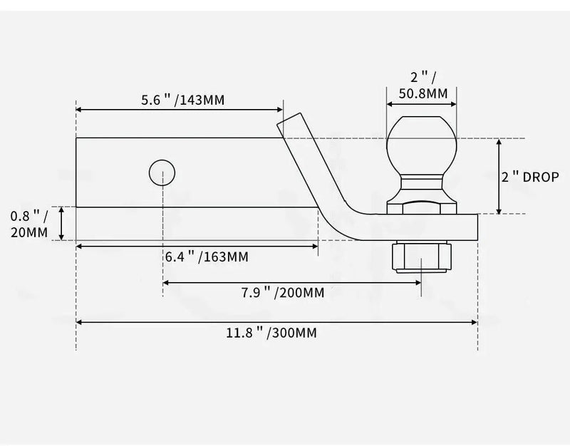 Trailer Hitch Mount with 2-Inch Ball by salelink.co.nz