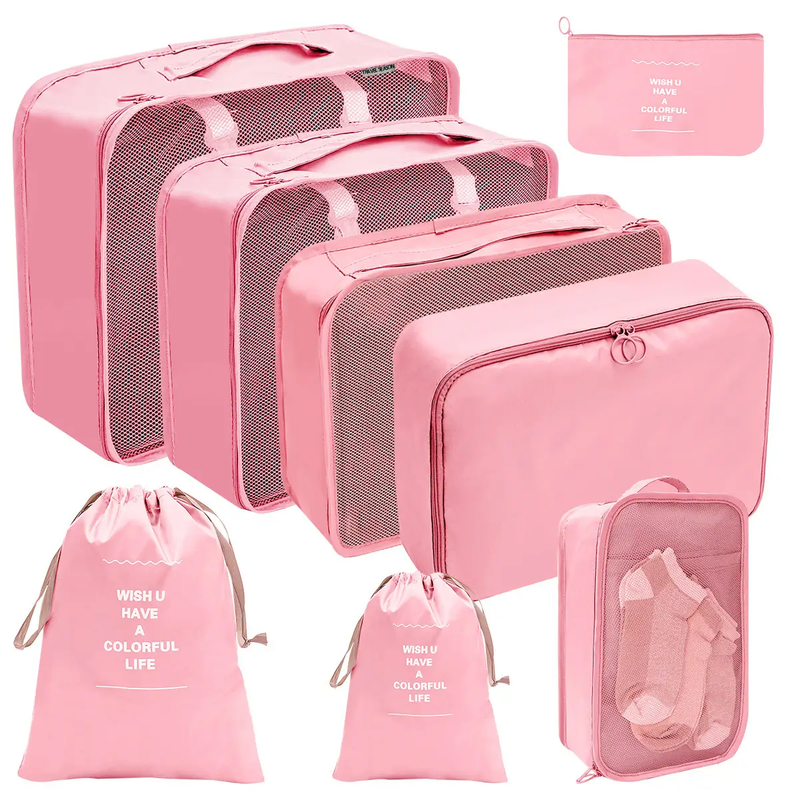 Ecotrek 8-Piece Folding Travel Organizer Storage Bags - Suitcase Packing Set ZH16008 by ECOTREK