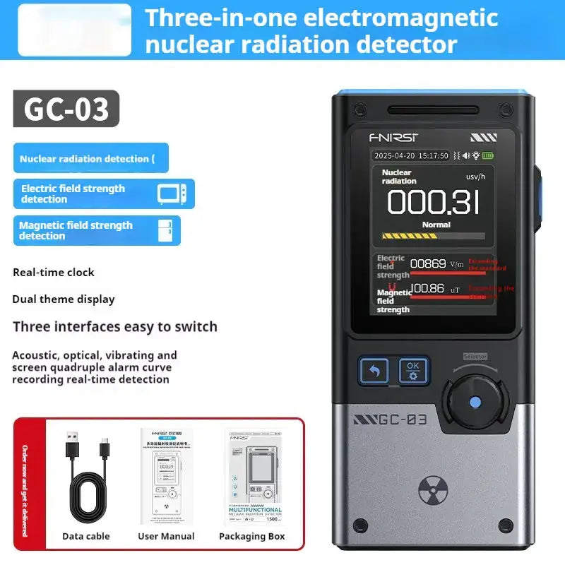Nuclear Radiation Detector Geiger Tube - Electromagnetic Detector with 2.4" Color Screen & Dose Alarm by Mead's Supply & Equipment Outfitters limited