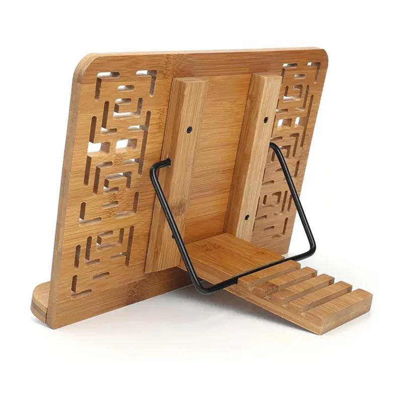 Bamboo Tablet iPad Cookbook Stand Holder Rack by salelink.co.nz