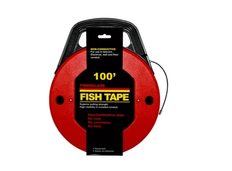 Sam Rock 0305FAH Fish Tape Fibreglass 15metre (With winder case) in red spool design.