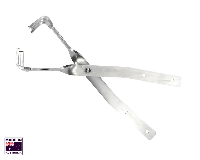 Hook Em Razor Fish Tongs - 3 Prongs - Fixed Handle - Stainless Steel - Shallow Water Use