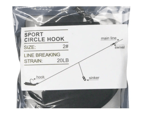 Hook Em Long Paternoster Rig With Size 2 Circle Hook Blue Green 2 Pack