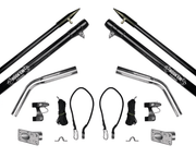 Complete Outrigger Set With 4.5m Fibreglass Poles 15ft Stainless Rigging