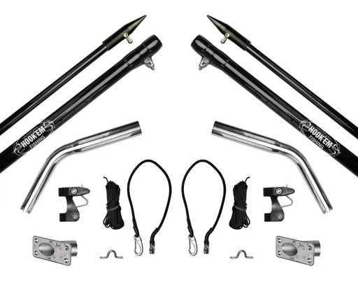 Complete Outrigger Set With 4.5m Fibreglass Poles 15ft Stainless Rigging
