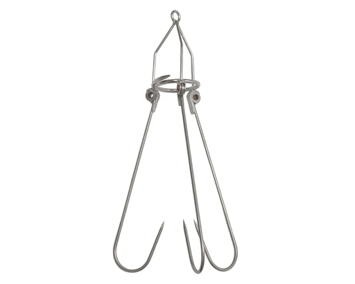 Hook Em Large Heavy Duty Cliff Gaff - 3 x 8mm Hooks on Ring - WA Style - Stainless Steel – view 2