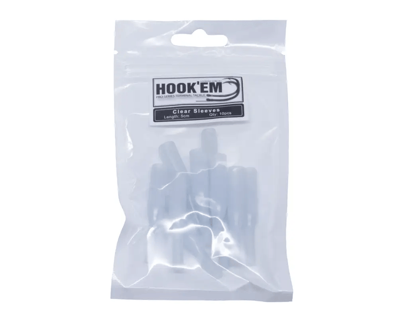Hook Em Rigging Clear Hook Protector 5 cm Pack of 10