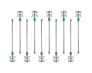 Squid Jig Metal Eight Inch With Glow Bead 10 Per Pack