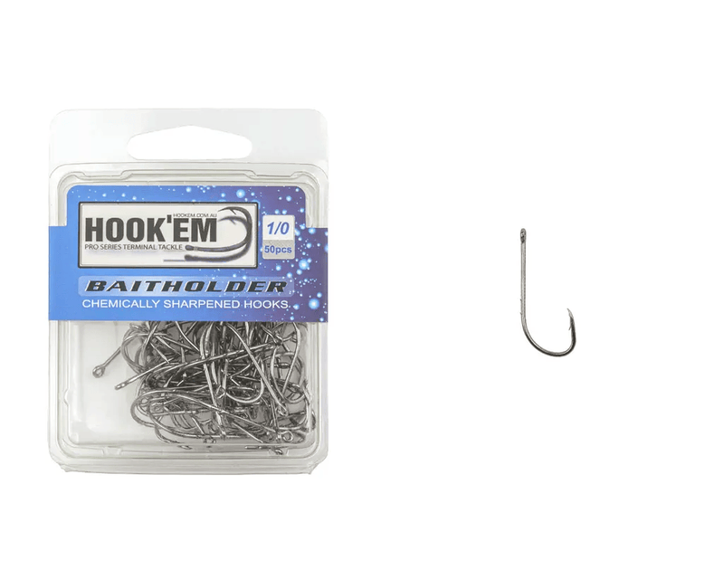 Hook Em Batiholder X Hook COLOUR Nickel Coated - Blister Pack - X Per Pack