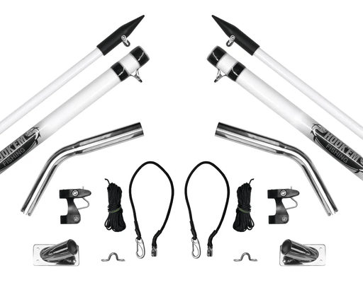 Complete Outriggers Set 15ft Fibreglass Poles Spears Snouts Rigging Kit