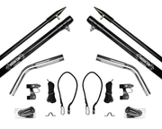 Complete Outrigger Set With 4.5m Fibreglass Poles 15ft Stainless Rigging