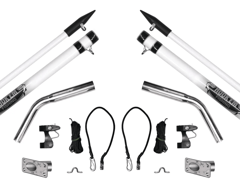 Complete Outriggers Set 15ft Fibreglass Poles Spears Snouts Rigging Kit