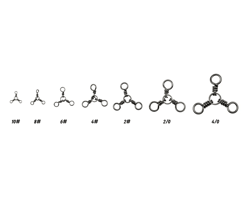Rolling Swivel 10Lb Black Nickel Coated Rating 12Kg Pack Of 30